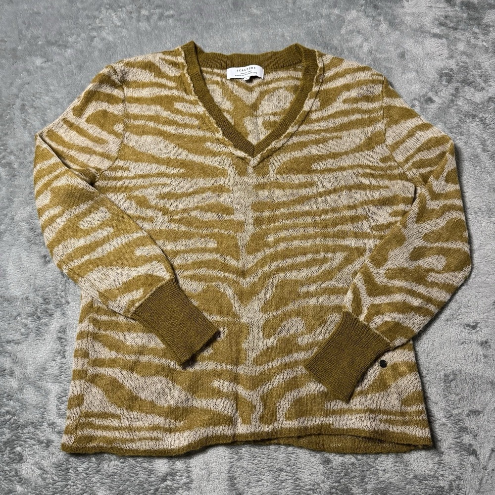 SCALPERS Womens Wool/Alpaca Blend Zebra Pront‎ Longsleeve Size Small